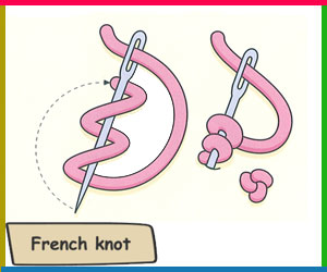 French Knot - how to start an embroidery stitch