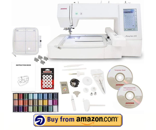 Janome Memory Craft 400E Embroidery Machine - Best Commercial Embroidery Machine 2021