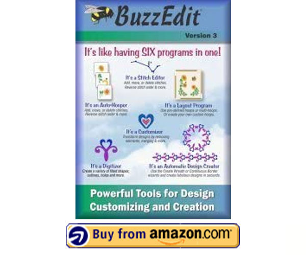 BuzzEdit v3 – Commercial Embroidery Digitizing Software 2023