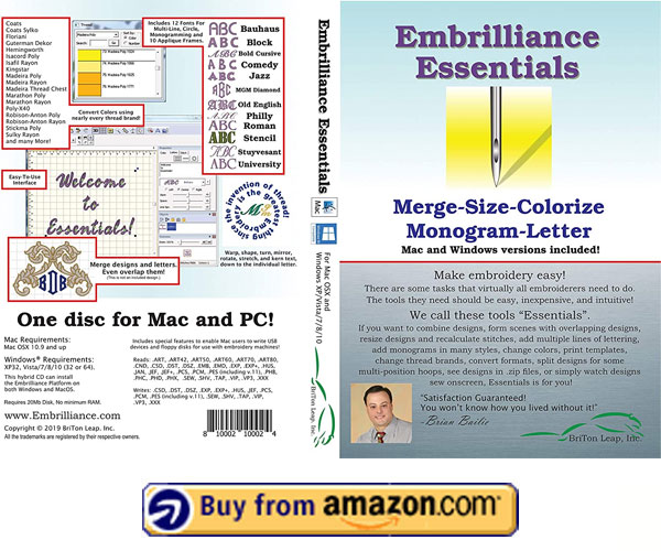 Embrilliance Essentials – Best Embrilliance Essentials Embroidery Software 2021